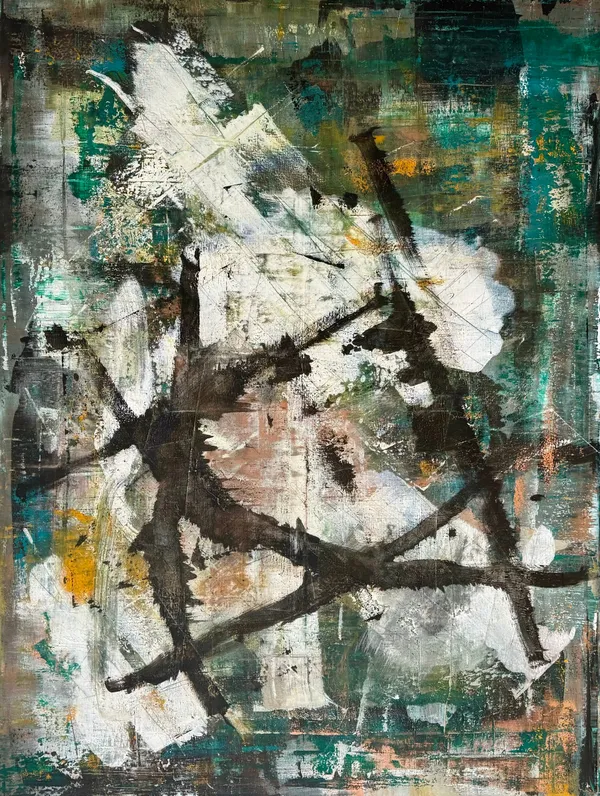 readyornot #19, Acryl auf Leinwand, 160x120 Zentimeter