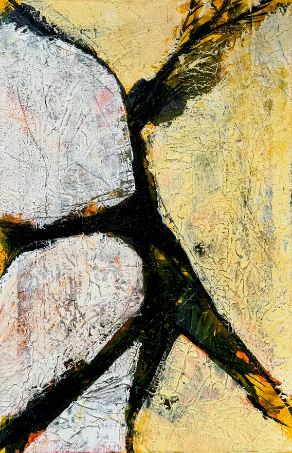 lago #1, Tusche & Arcyl auf Leinwand, 80 x 60 Zentimeter