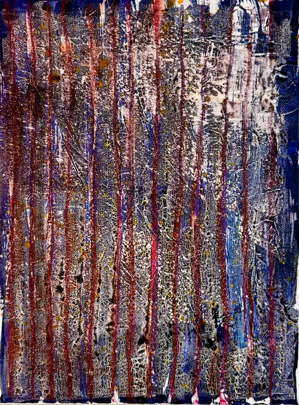 lago #3, Tusche auf Leinwand, 60 x 40 Zentimeter